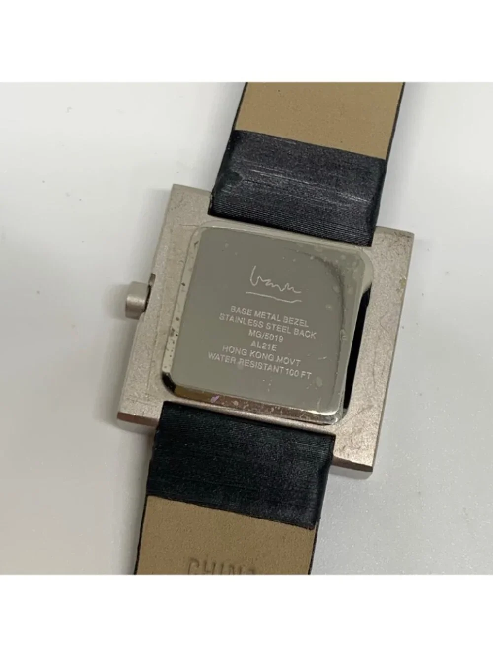 Projects Michael Graves Watch 30mm Square Dial Silver Tone quartz black running